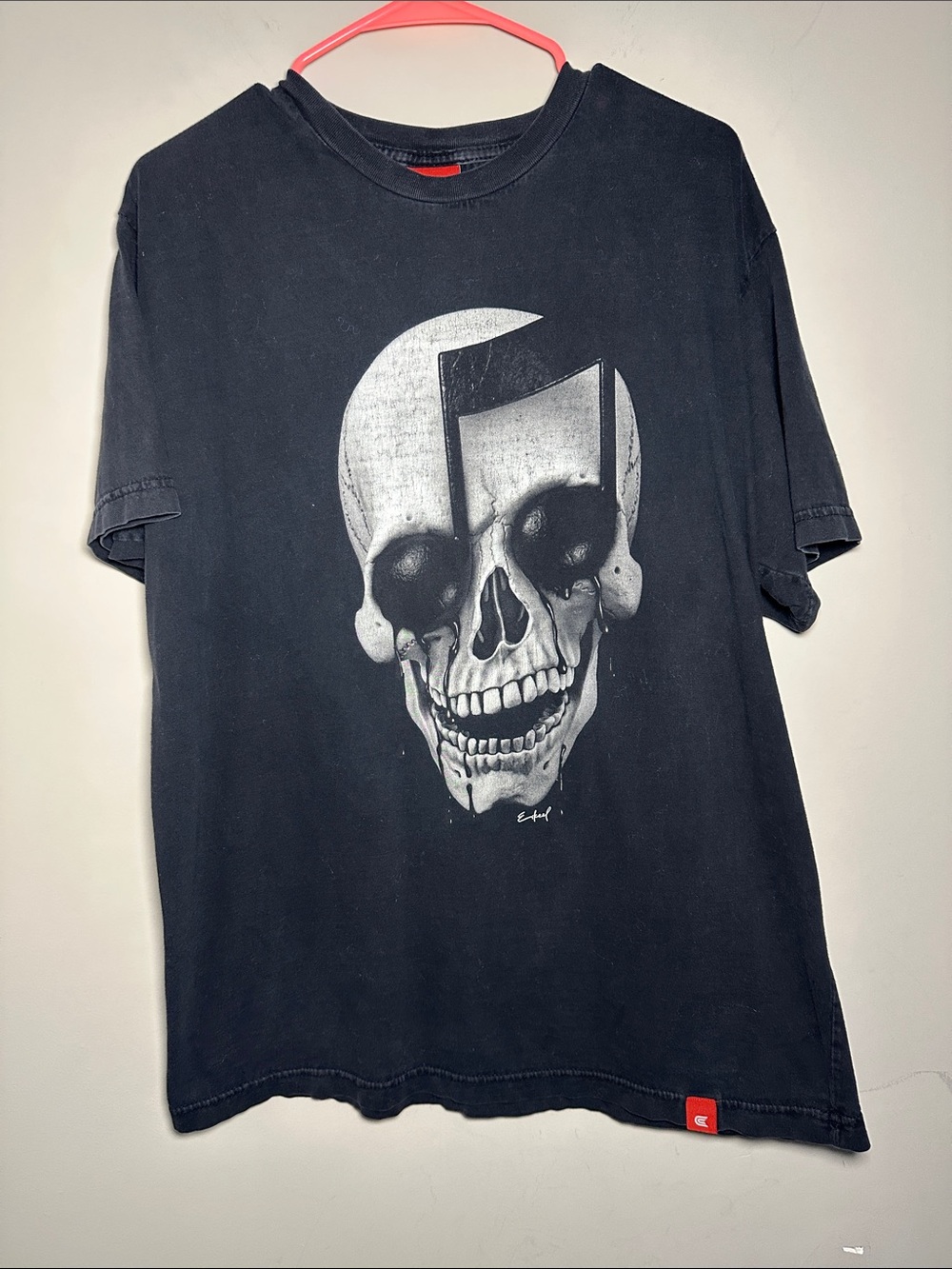 Eikeel calavera musical Black Graphic Skull Short-Sleeve Men's T-Shirt